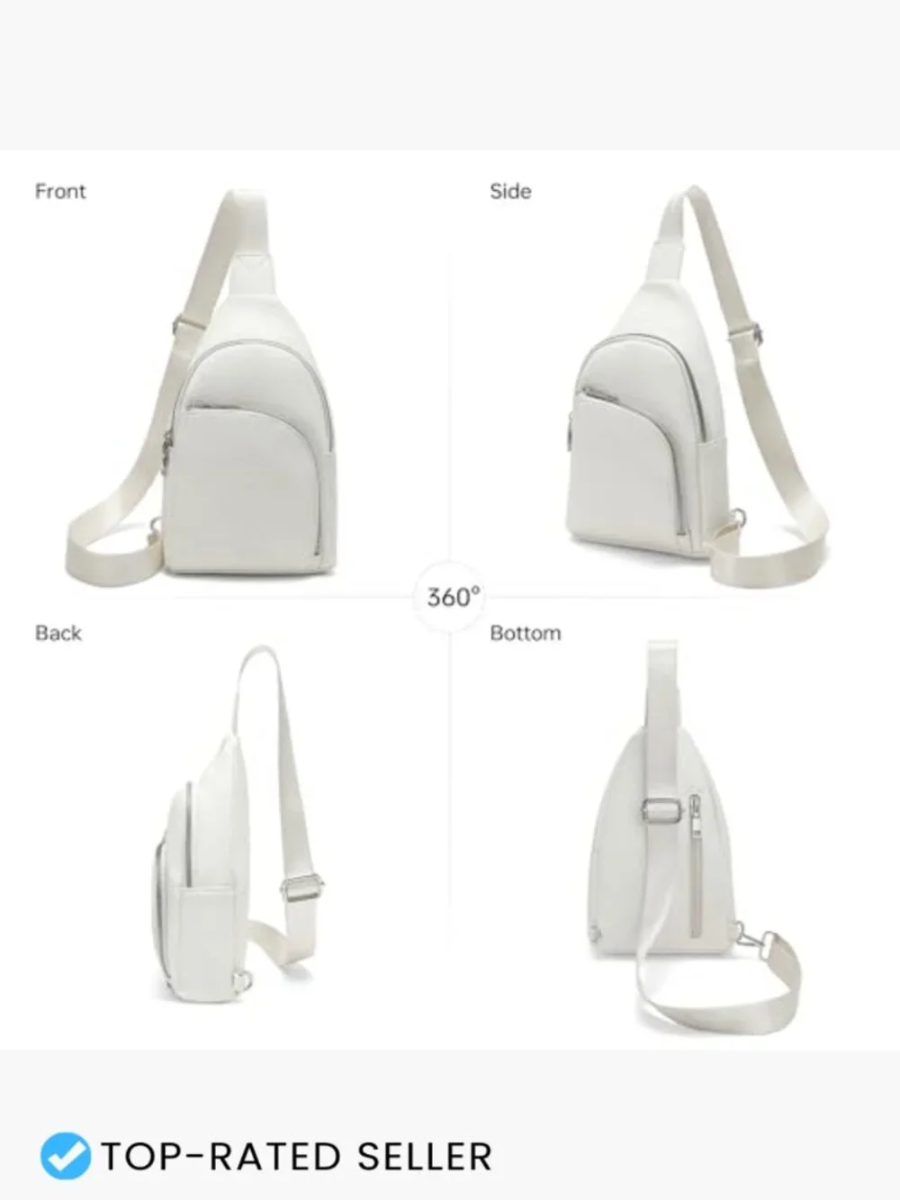 Compact Crossbody Sling Bag Lightweight Travel Backpack Purse Adjustable Strap